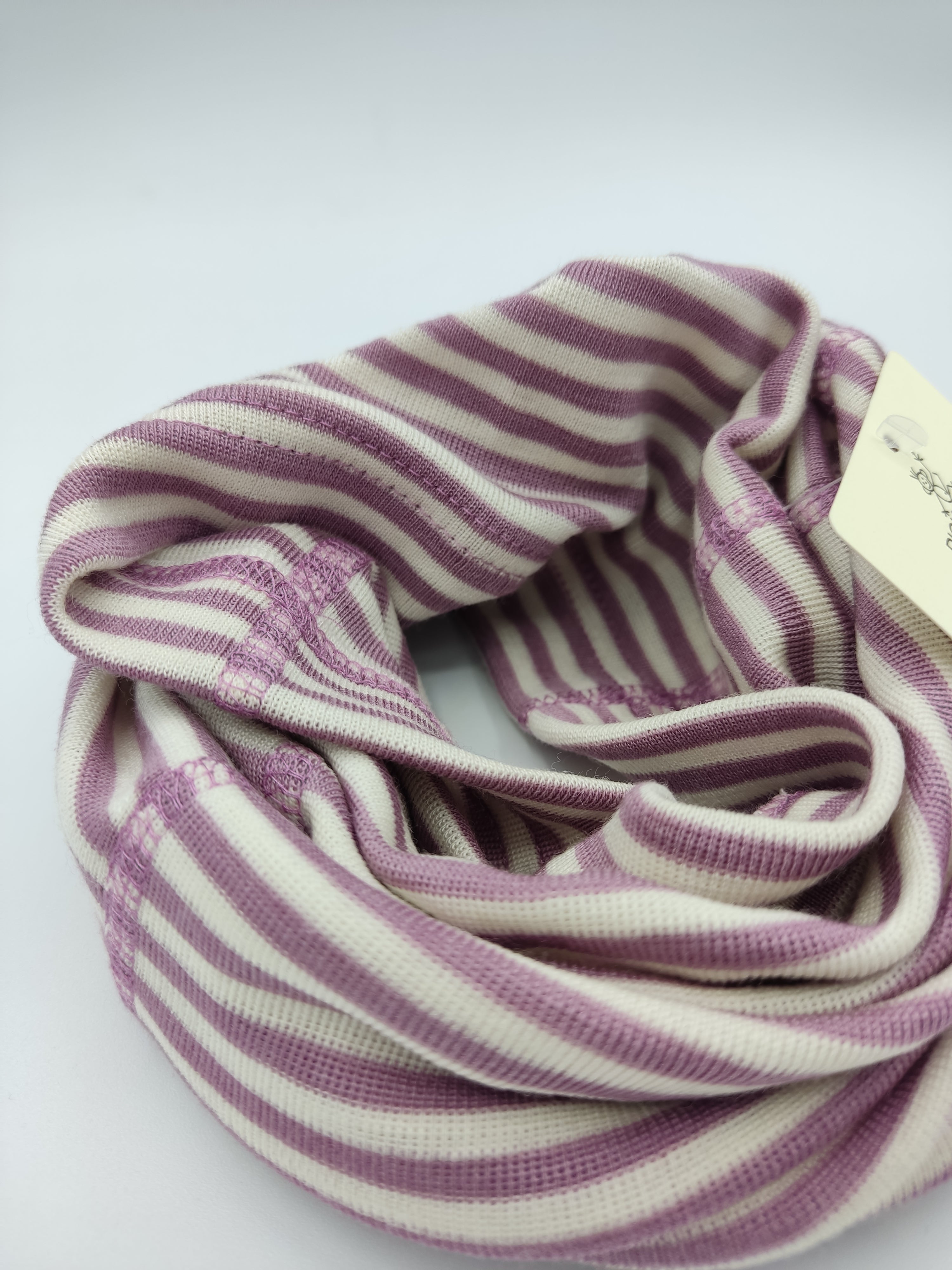 Scaldacollo in lana e seta per bambino e adulto // riga Rosa Antico